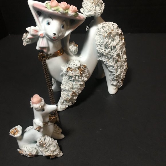 Vintage Mother and Baby Poodle Ceramic Noodle Figurines. - Picture 14 of 16